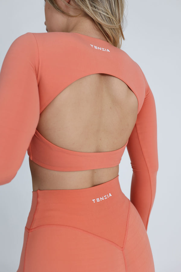 Top Dug Rukav Retro Flow Flame Peach
