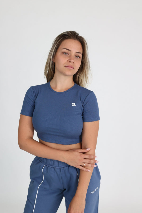Majica Crop Top Monlight Blue