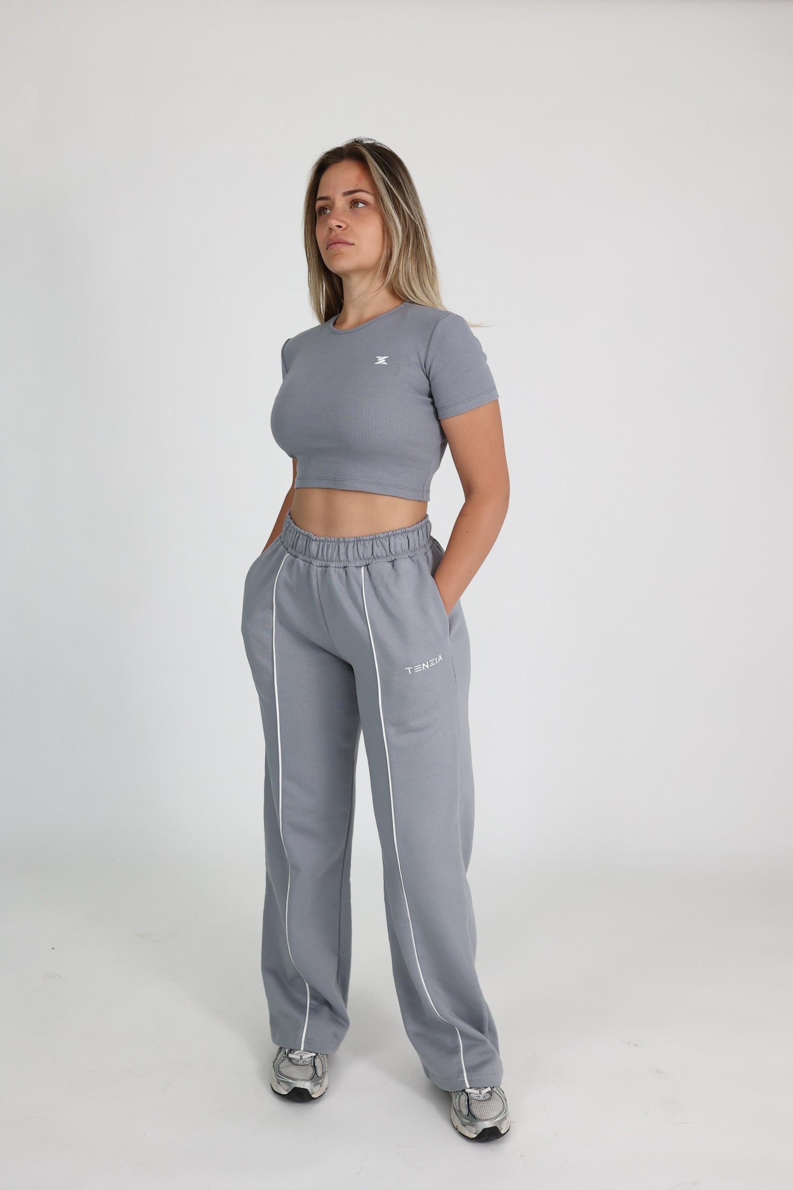 Majica Crop Top Cloud Grey