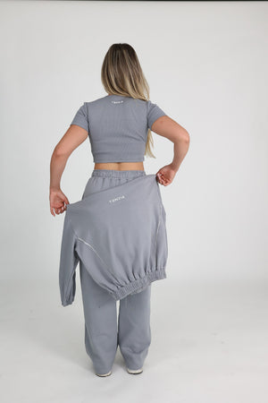 Majica Crop Top Cloud Grey