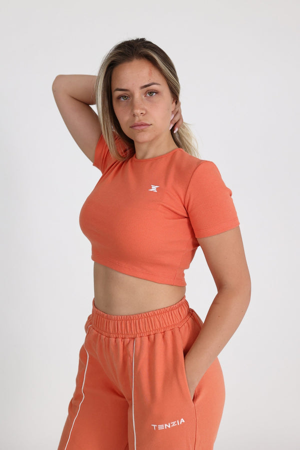 Majica Crop Top Flame Peach
