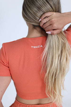 Majica Crop Top Flame Peach