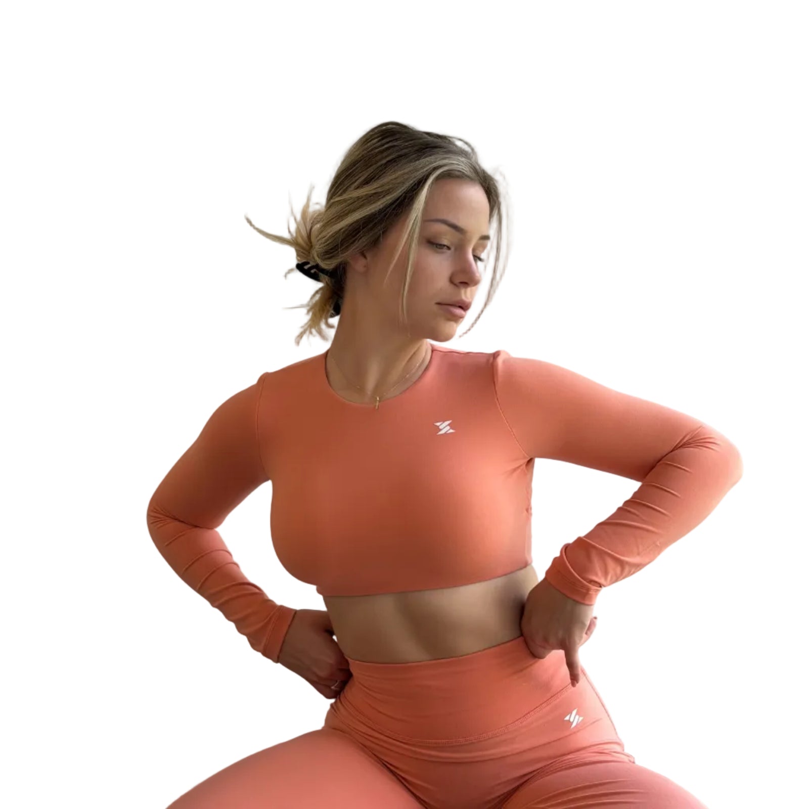 Top Dug Rukav Retro Flow Flame Peach