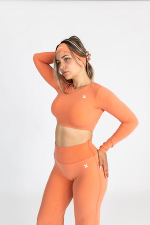 Top Dug Rukav Retro Flow Flame Peach
