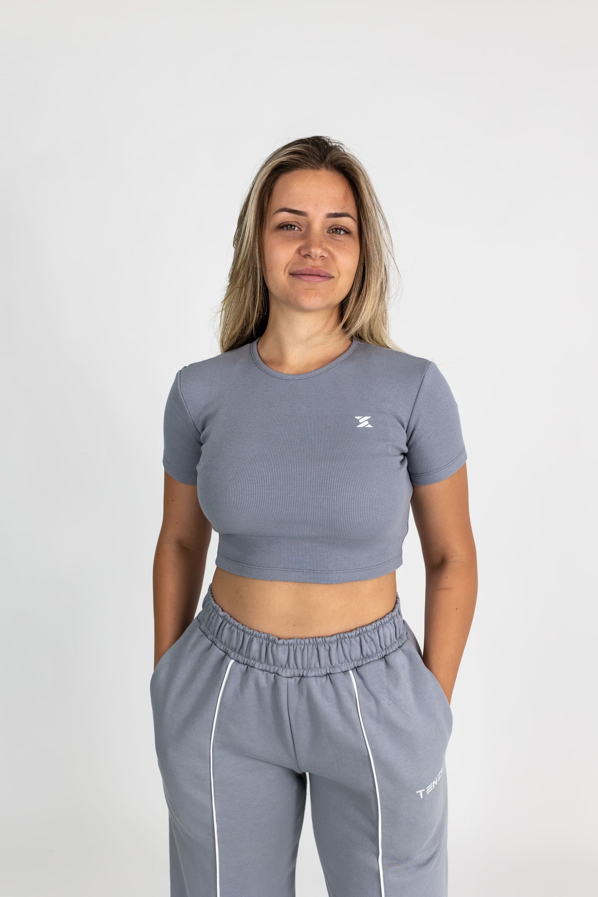 Majica Crop Top Cloud Grey