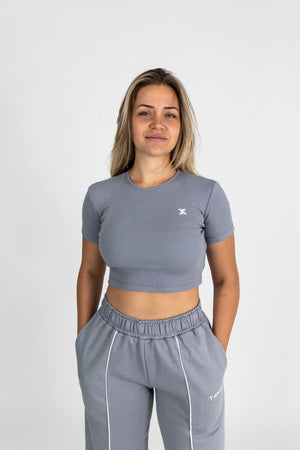 Majica Crop Top Cloud Grey
