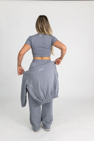Majica Crop Top Cloud Grey