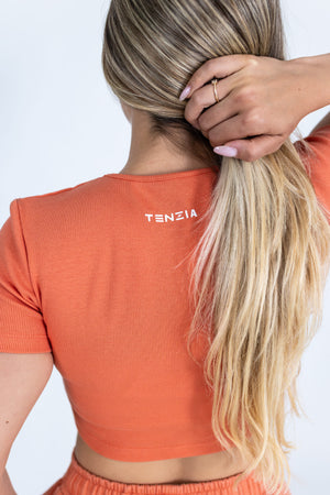 Majica Crop Top Flame Peach